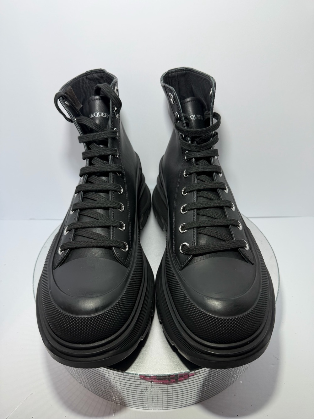 Alexander  McQueen  men’s Black High-Top Platform Boots size 42/9 new w/out tags